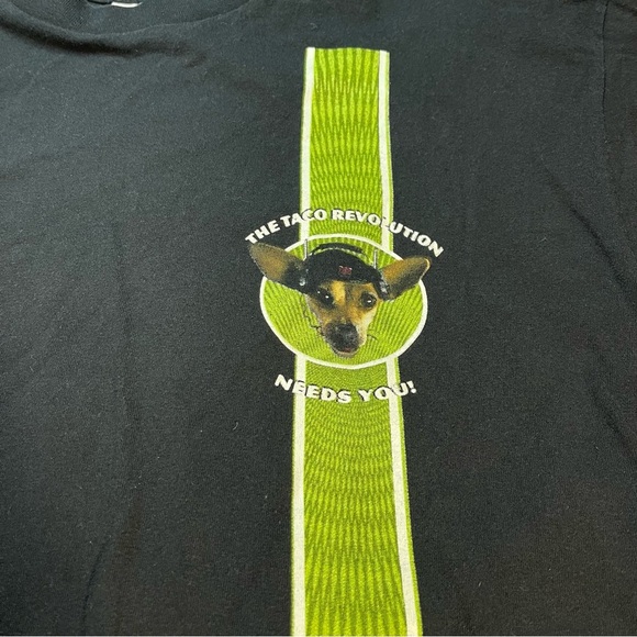 RARE Taco Bell 90s Single Stitch Tshirt Taco Revolution Chihuahua XL *READ - Picture 3 of 9